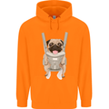 A Pug in a Baby Harness Funny Dog Childrens Kids Hoodie Orange