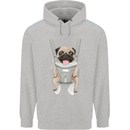 A Pug in a Baby Harness Funny Dog Childrens Kids Hoodie Sports Grey