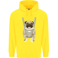 A Pug in a Baby Harness Funny Dog Childrens Kids Hoodie Yellow