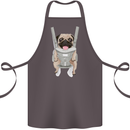A Pug in a Baby Harness Funny Dog Cotton Apron 100% Organic Dark Grey