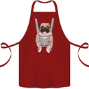 A Pug in a Baby Harness Funny Dog Cotton Apron 100% Organic Maroon