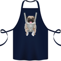 A Pug in a Baby Harness Funny Dog Cotton Apron 100% Organic Navy Blue