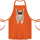 A Pug in a Baby Harness Funny Dog Cotton Apron 100% Organic Orange