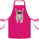 A Pug in a Baby Harness Funny Dog Cotton Apron 100% Organic Pink