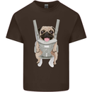 A Pug in a Baby Harness Funny Dog Kids T-Shirt Childrens Chocolate