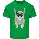 A Pug in a Baby Harness Funny Dog Kids T-Shirt Childrens Irish Green