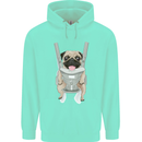 A Pug in a Baby Harness Funny Dog Mens 80% Cotton Hoodie Peppermint
