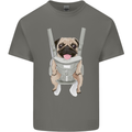 A Pug in a Baby Harness Funny Dog Mens Cotton T-Shirt Tee Top Charcoal