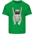 A Pug in a Baby Harness Funny Dog Mens Cotton T-Shirt Tee Top Irish Green