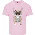 A Pug in a Baby Harness Funny Dog Mens Cotton T-Shirt Tee Top Light Pink