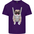 A Pug in a Baby Harness Funny Dog Mens Cotton T-Shirt Tee Top Purple