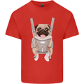 A Pug in a Baby Harness Funny Dog Mens Cotton T-Shirt Tee Top Red