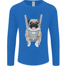 A Pug in a Baby Harness Funny Dog Mens Long Sleeve T-Shirt Royal Blue