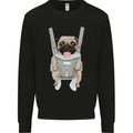 A Pug in a Baby Harness Funny Dog Mens Sweatshirt Jumper Black