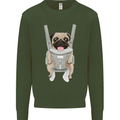 A Pug in a Baby Harness Funny Dog Mens Sweatshirt Jumper Forest Green