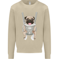 A Pug in a Baby Harness Funny Dog Mens Sweatshirt Jumper Sand