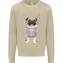 A Pug in a Baby Harness Funny Dog Mens Sweatshirt Jumper Sand