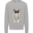 A Pug in a Baby Harness Funny Dog Mens Sweatshirt Jumper Sports Grey