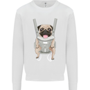 A Pug in a Baby Harness Funny Dog Mens Sweatshirt Jumper White
