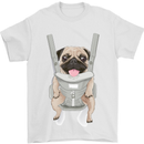 A Pug in a Baby Harness Funny Dog Mens T-Shirt Cotton Gildan White