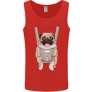 A Pug in a Baby Harness Funny Dog Mens Vest Tank Top Red