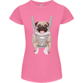 A Pug in a Baby Harness Funny Dog Womens Petite Cut T-Shirt Azalea
