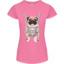 A Pug in a Baby Harness Funny Dog Womens Petite Cut T-Shirt Azalea
