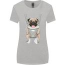 A Pug in a Baby Harness Funny Dog Womens Wider Cut T-Shirt Sports Grey