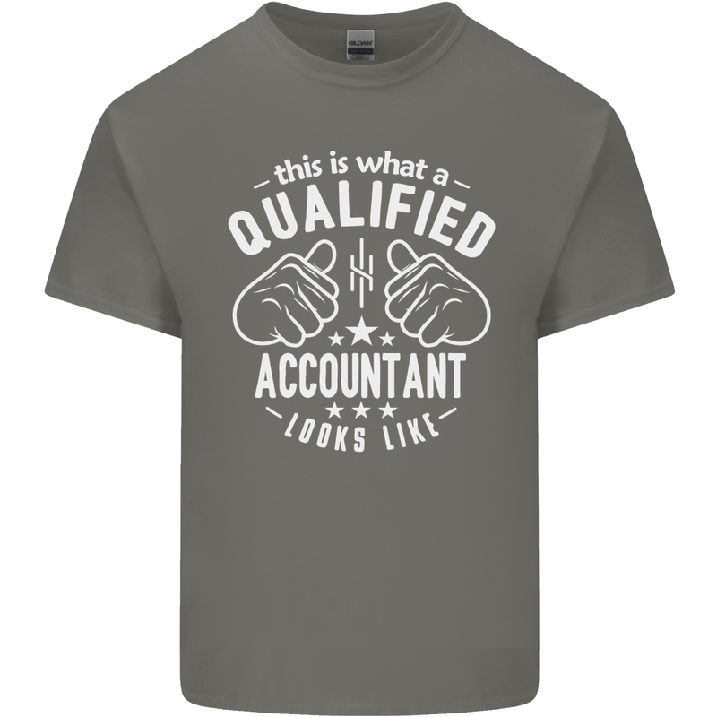 A Qualified Accountant Looks Like Mens Cotton T-Shirt Tee Top Charcoal