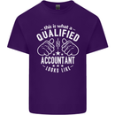 A Qualified Accountant Looks Like Mens Cotton T-Shirt Tee Top Purple