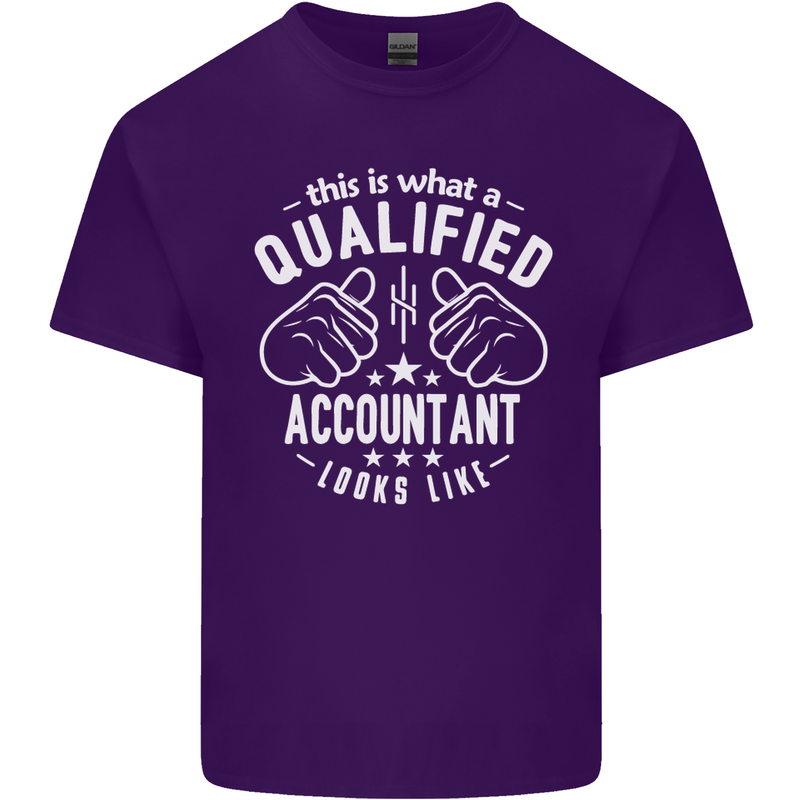 A Qualified Accountant Looks Like Mens Cotton T-Shirt Tee Top Purple