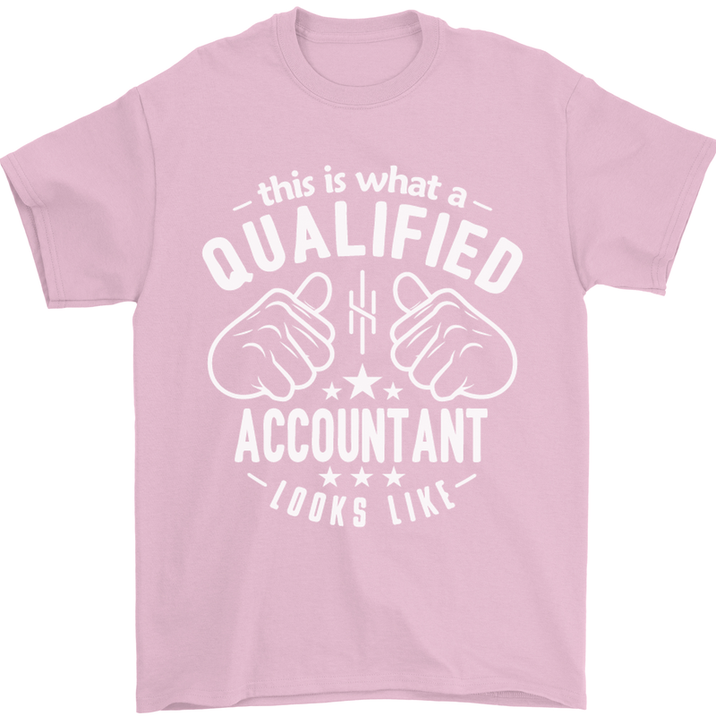 A Qualified Accountant Looks Like Mens T-Shirt Cotton Gildan Light Pink
