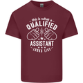 A Qualified Assistant Looks Like Mens Cotton T-Shirt Tee Top Maroon