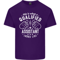 A Qualified Assistant Looks Like Mens Cotton T-Shirt Tee Top Purple