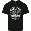 A Qualified Bartender Looks Like Mens Cotton T-Shirt Tee Top Black