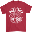 A Qualified Bartender Looks Like Mens T-Shirt Cotton Gildan Red