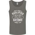 A Qualified Bartender Looks Like Mens Vest Tank Top Charcoal