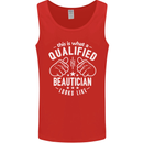 A Qualified Beautician Looks Like Mens Vest Tank Top Red