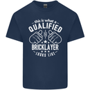 A Qualified Bricklayer Looks Like Mens Cotton T-Shirt Tee Top Navy Blue
