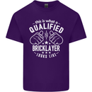 A Qualified Bricklayer Looks Like Mens Cotton T-Shirt Tee Top Purple