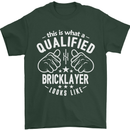 A Qualified Bricklayer Looks Like Mens T-Shirt Cotton Gildan Forest Green