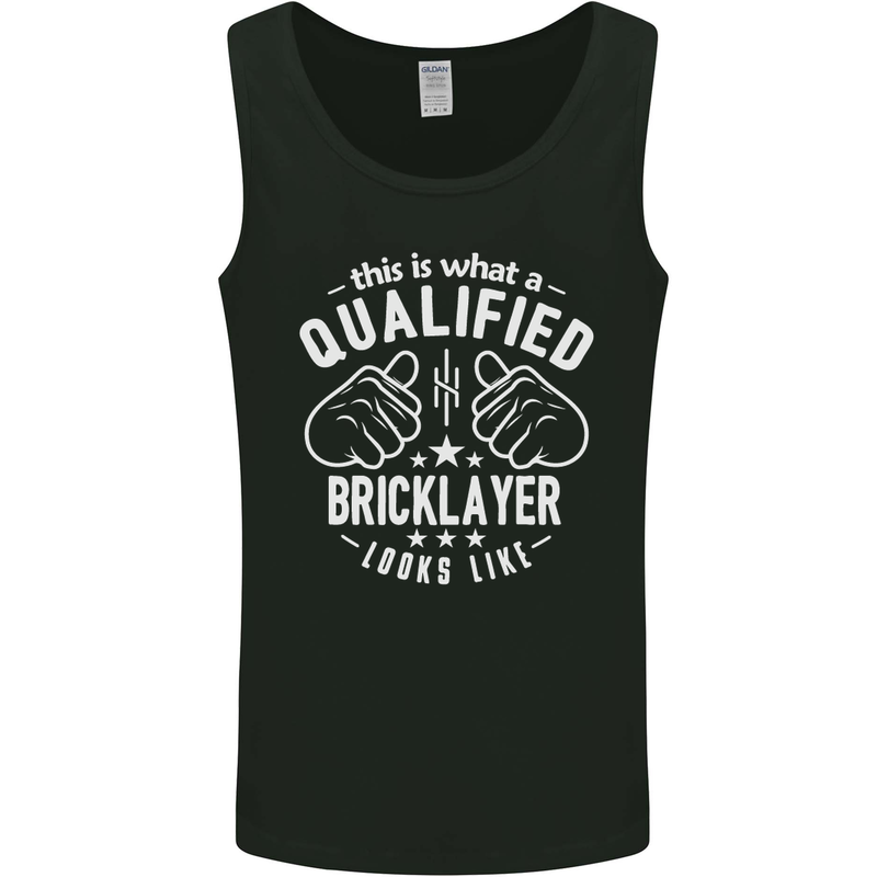 A Qualified Bricklayer Looks Like Mens Vest Tank Top Black