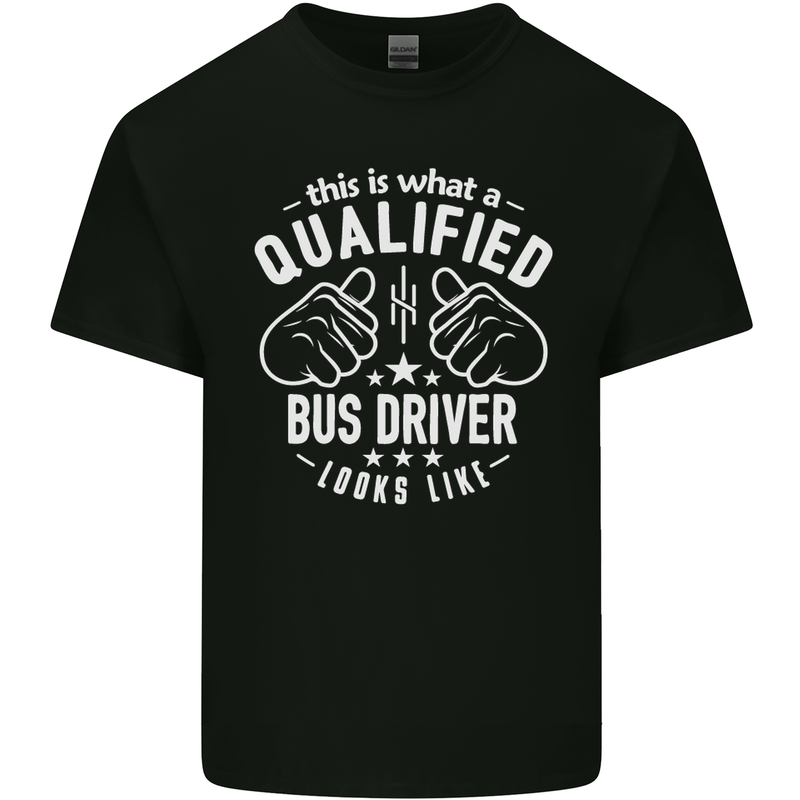 A Qualified Bus Driver Looks Like Mens Cotton T-Shirt Tee Top Black