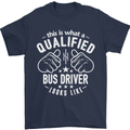A Qualified Bus Driver Looks Like Mens T-Shirt Cotton Gildan Navy Blue