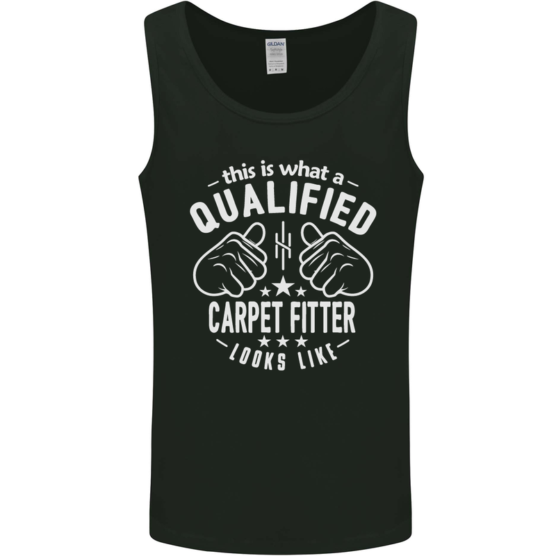A Qualified Carpet Fitter Looks Like Mens Vest Tank Top Black