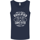 A Qualified Carpet Fitter Looks Like Mens Vest Tank Top Navy Blue