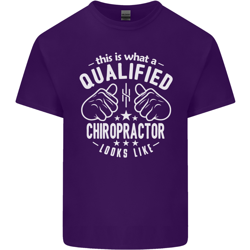 A Qualified Chiropractor Looks Like Mens Cotton T-Shirt Tee Top Purple