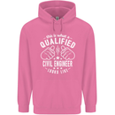 A Qualified Civil Engineer Looks Like Mens 80% Cotton Hoodie Azelea