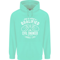 A Qualified Civil Engineer Looks Like Mens 80% Cotton Hoodie Peppermint