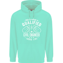 A Qualified Civil Engineer Looks Like Mens 80% Cotton Hoodie Peppermint